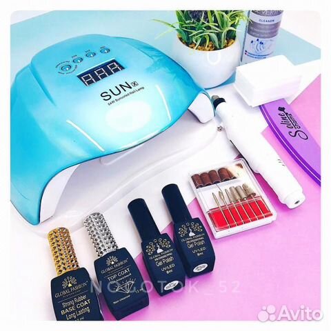 Набор для маникюра с лампой 54вт+аппарат