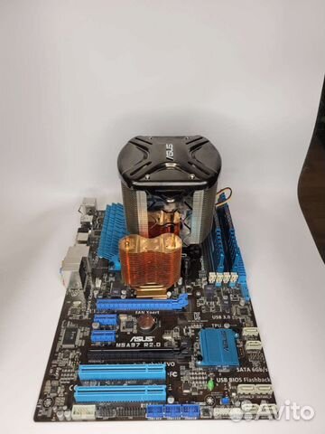 Материнская плата, процессор, озу, кулер сборка
