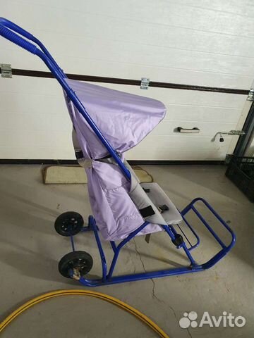 Детские санки коляска с колесами