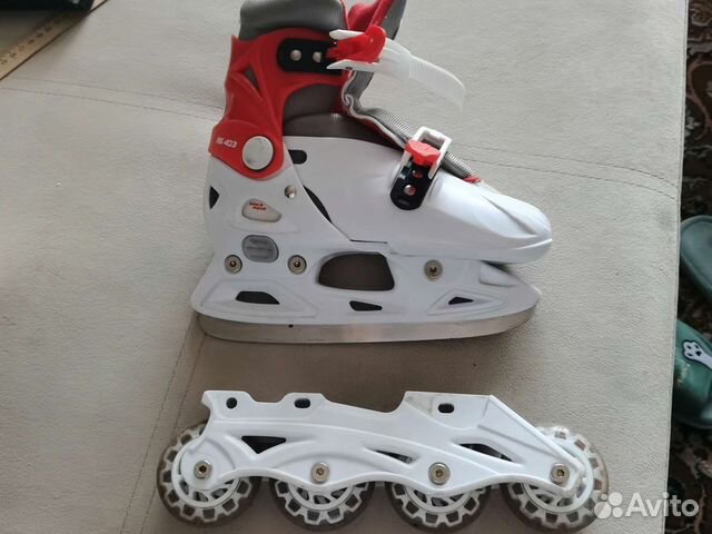 Коньки-трансформер раздвижные (роликовые/ледовые)