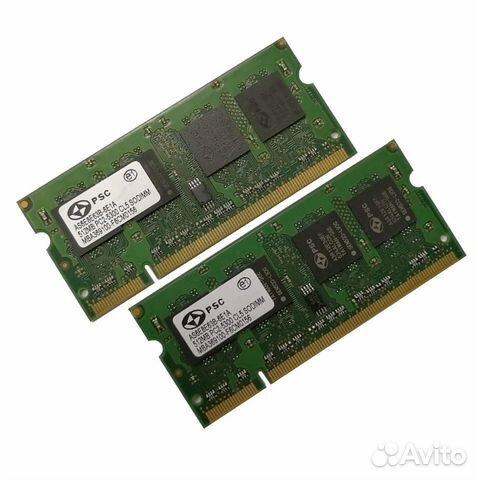 Б/у озу So-Dimm 1Gb PC2-5300, DDR2-667 PSC as6e8e6