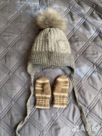 Шапка и варежки детские