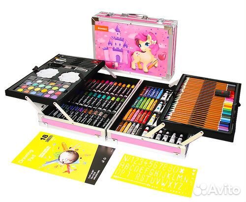 Набор рисования в металлическом кейсе Роз 145 Пони