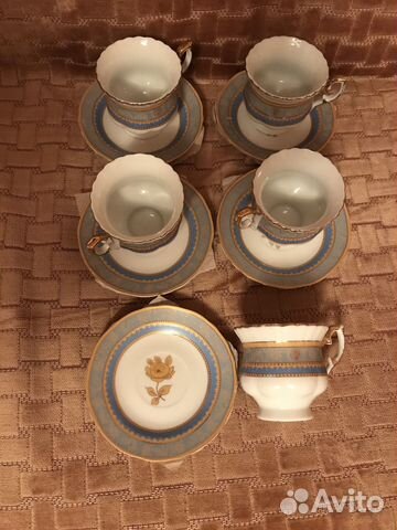 Сервиз чайный 5 персон Фарфор/ Позолота