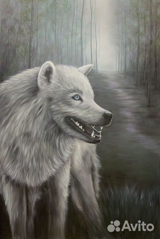 Картина маслом «Волк»