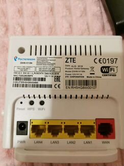 Роутер WiFi ZTE zxhn H118N Ростелеком купить в Колпино, цена 100 руб ...