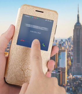 Чехол книжка для Xiaomi Redmi note 4x (Mofi, золот