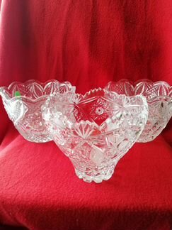 Советский хрустальный салатник