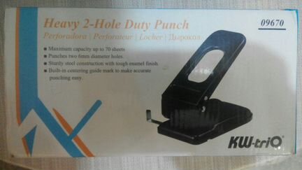 Дырокол KW-trio 70 листов новый