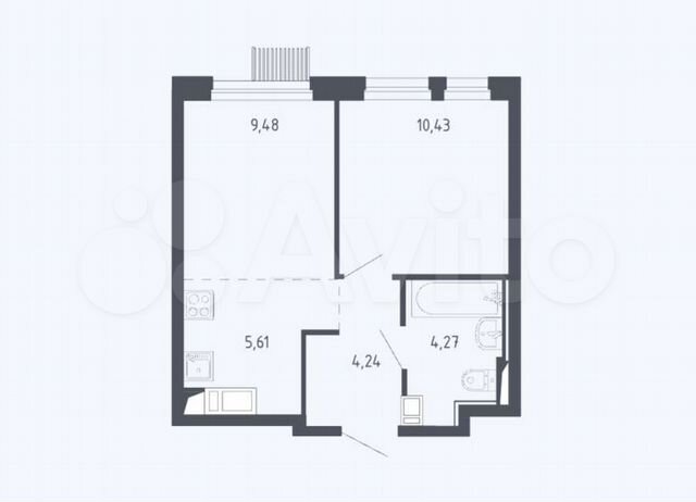 1-к. квартира, 34 м², 2/17 эт.