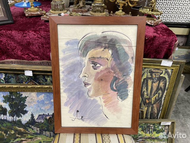 Картина акварелью в раме, Зверев А