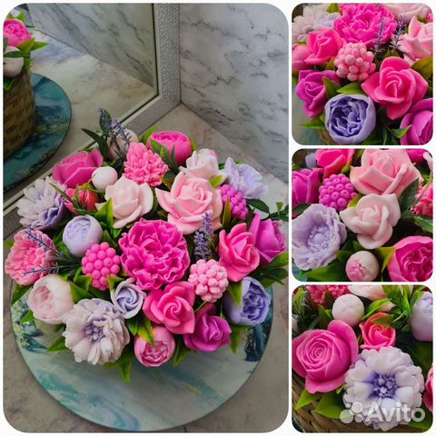 Букет из мыла, мыло ручной работы, подарок