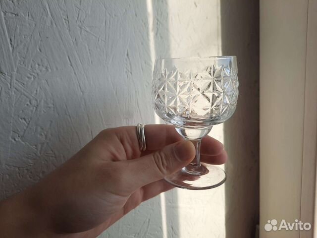 Бокалы малые хрустальные 3 шт. Хрусталь СССР
