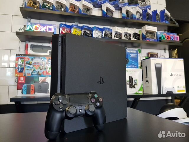 PS4 Slim 1Tb, рст + 5игр + гарантия