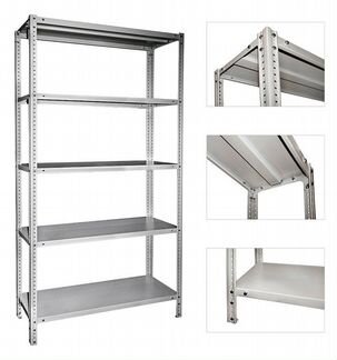 Полочные металлические стеллажи 100-125кг на полку