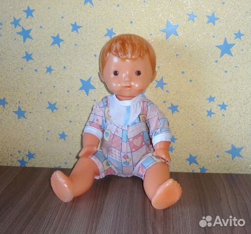 Кукла игрушка СССР. пупс. рельефные волосы. 29 см
