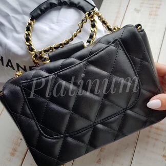 Сумка Chanel Flap женская Шанель черная кожа