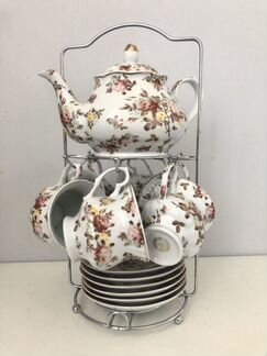 Сервиз чайный на 6 персон на подставке