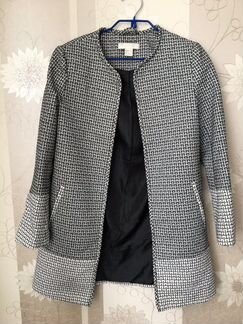 Пиджак, пальто, сюртук H&M, черно-белое