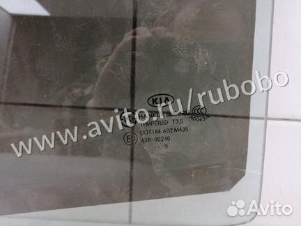 Стекло заднее левое Kia Mohave W7 G6DA 2009