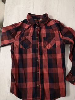 Цветные клетчатые рубашки х/б на рост 144-155