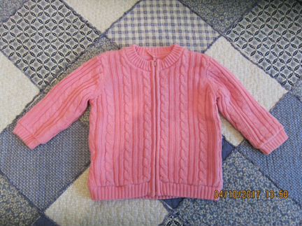 Теплый кардиган на молнии для девочки Mothercare