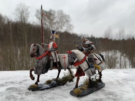 Рыцари тевтоны оловянные солдатики