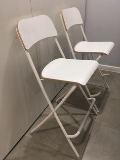 Стул барный IKEA Франклин складной, белый 63 см