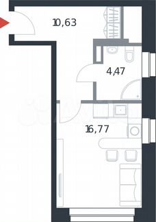 Апартаменты-студия, 31.9 м², 5/21 эт.