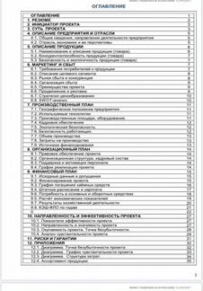 Разработка Бизнес плана для инвестора, фонда, банк