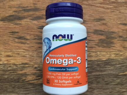 Омега-3 30шт - NOW