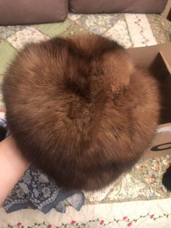 Женская шапка из соболя