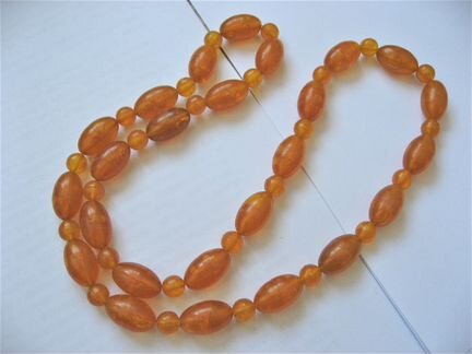 Советские бусы под янтарь винтаж СССР