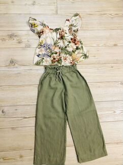 Брюки льняные и блузка Zara p.134