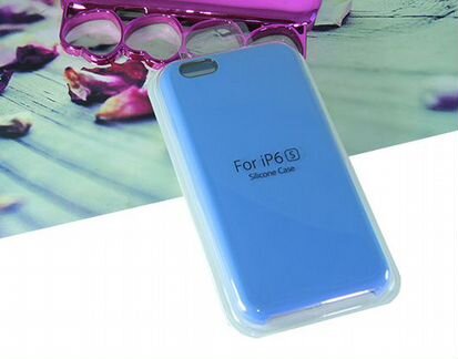 Чехол-накладка для iPhone 66S (4.7) silicone case синий (3)