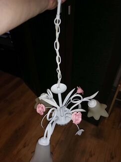 Люстра и ночник роза