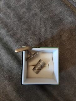Запонки серебряные