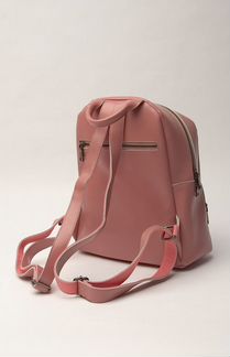 Новый женский розовый рюкзак (кожа)