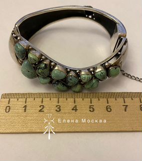 Винтаж: серьги кольцо браслет бирюза