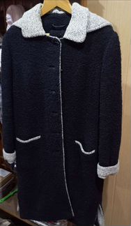 Пальто зимнее с капюшоном, р. 48