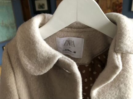 Пальто zara 80размер на годик