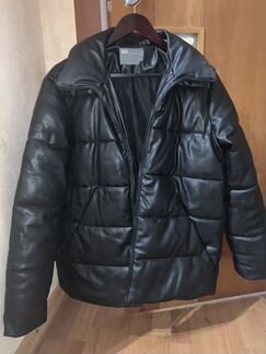Чёрный oversized Пуховик ASOS унисекс из искусстве