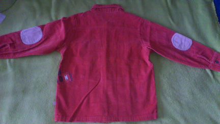 Летняя куртка оранжевая вельветовая на 9 лет