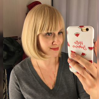 Короткий парик каре с челкой 30 см