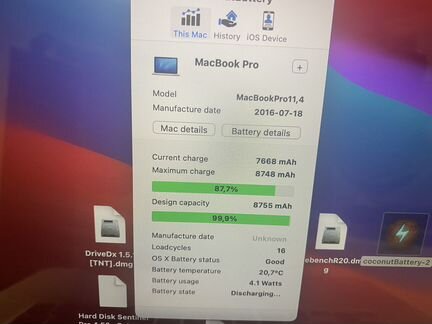 Macbook pro 15 2015 core i7 2600ггц\16 gb\