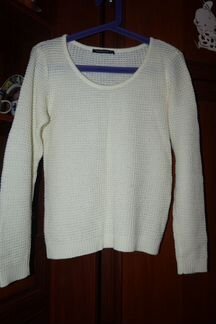 Пуловер с блузкой