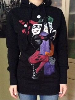 Теплая толстовка,расписанная вручную