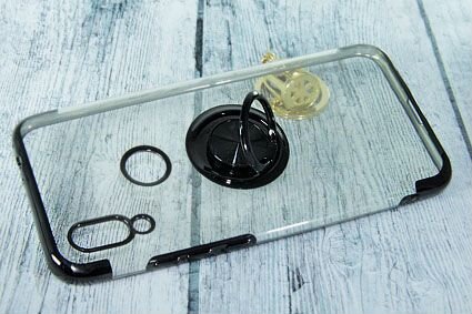 Чехол-накладка для xiaomi Redmi 7 electroplated TPU кольцо черный