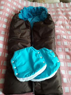 Конверт и варежки для коляски, санок