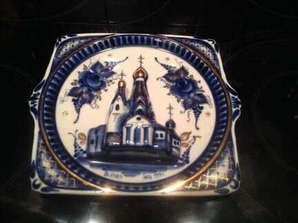 Доска декоративная гжель